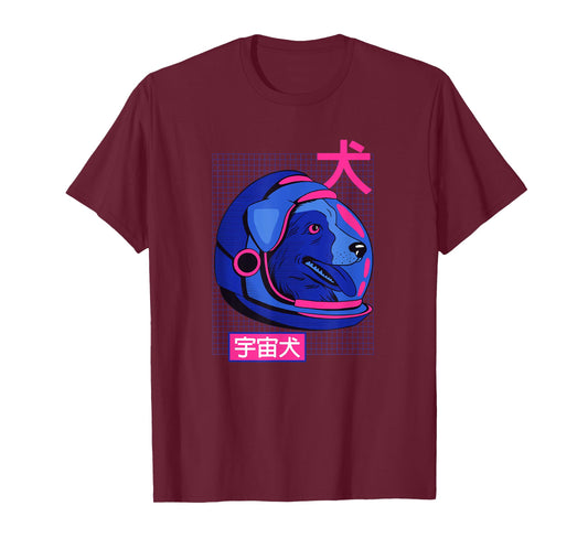 Laika Space Sputnik Mission Vaporwave Aesthetic T-Shirt