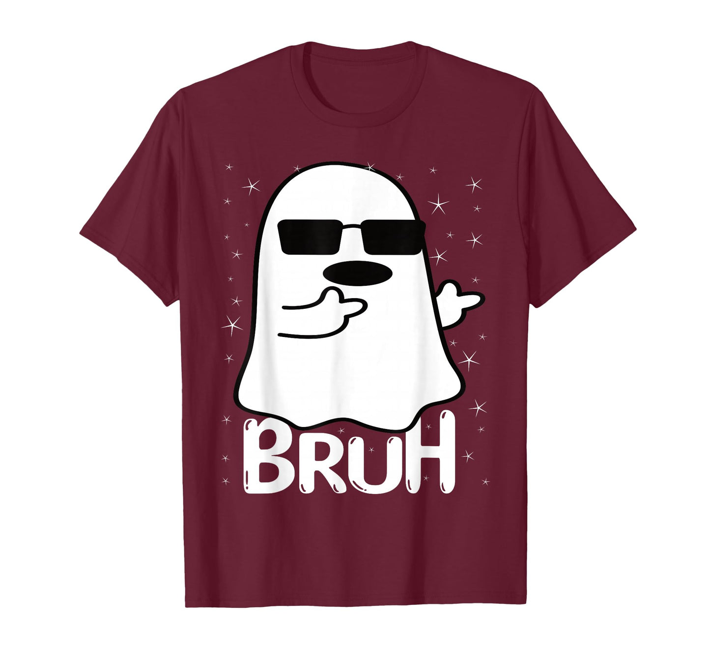 Bruh Ghost Funny Halloween Costume Men Kids Boys T-Shirt