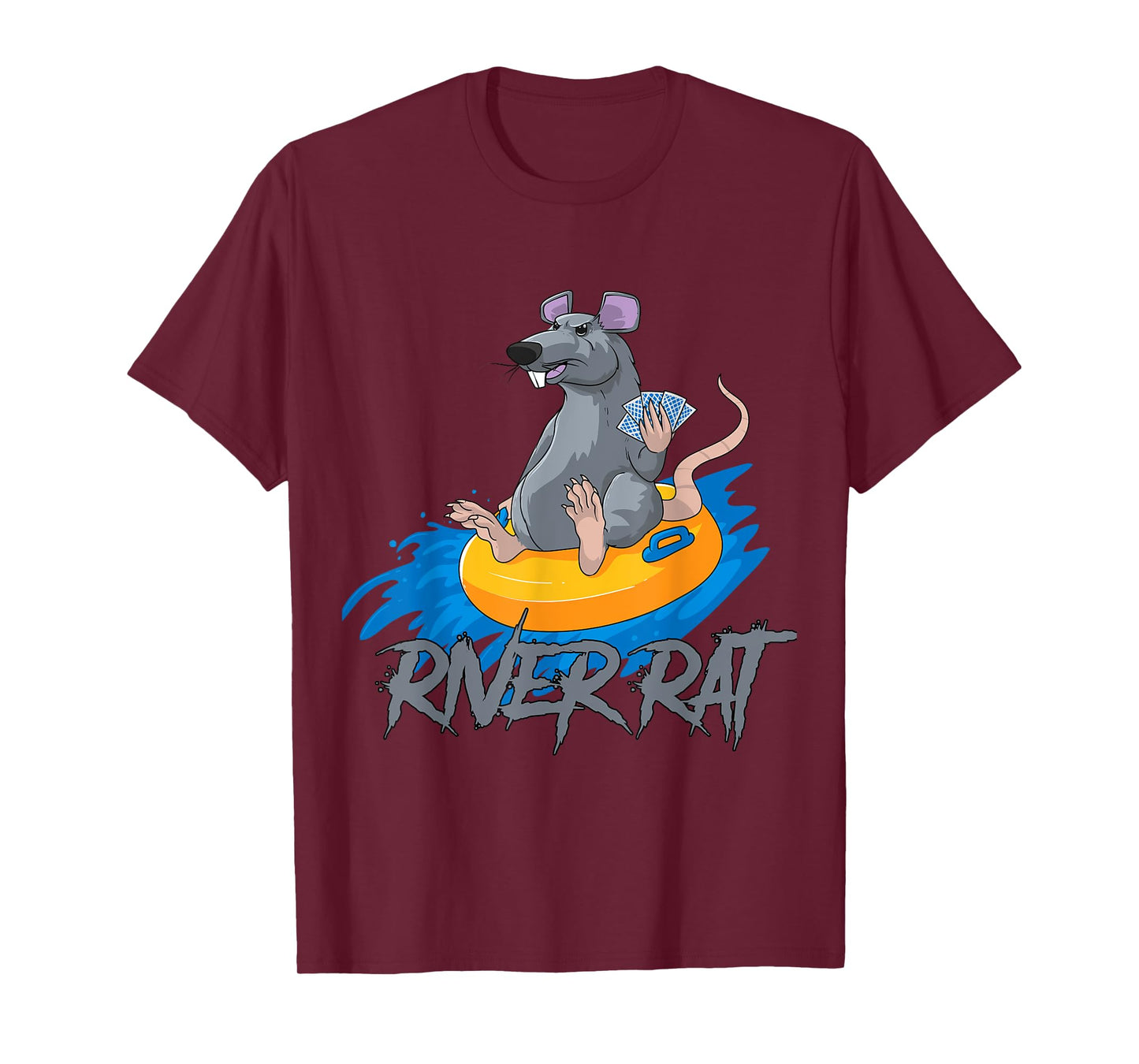Poker Cards Texas Hold Em River Rat Casino Funny T-Shirt