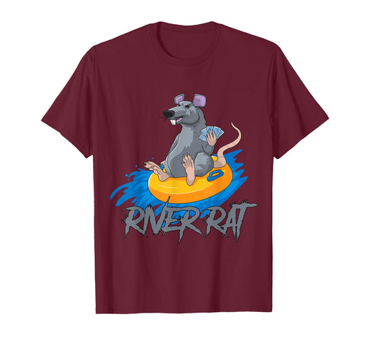 Poker Cards Texas Hold Em River Rat Casino Funny T-Shirt