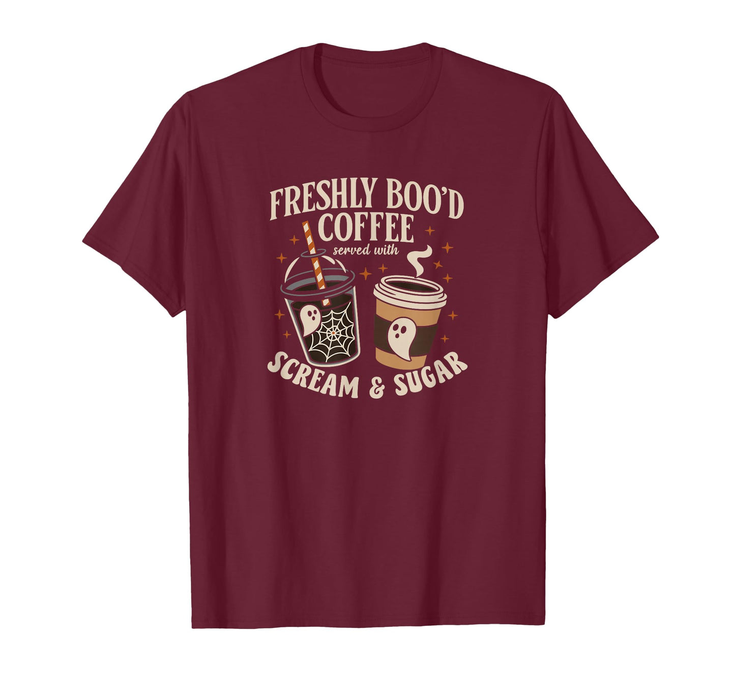 Halloween Coffee Freshly Boo’d Scream Sugar Ghost T-Shirt