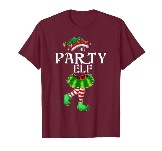 The Party Elf Christmas Matching Family Group T-Shirt