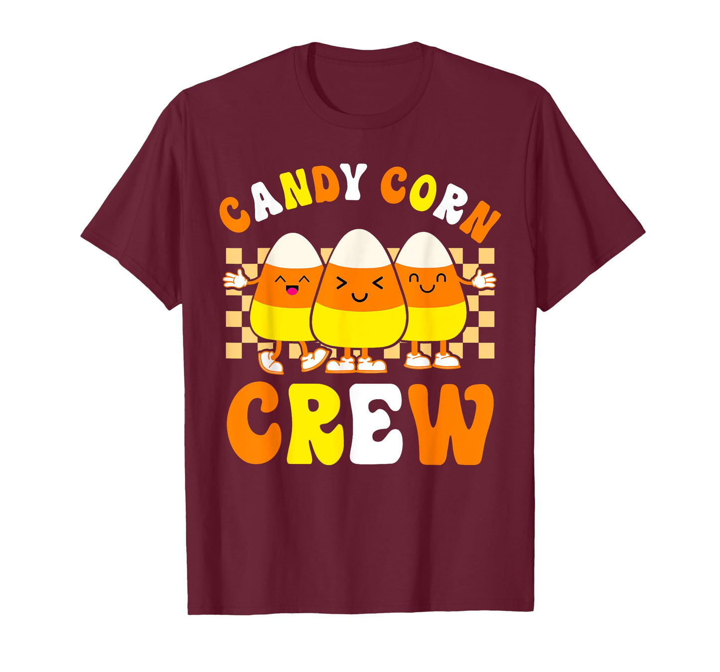 Groovy Candy Corn Crew Halloween Candy Costume T-Shirt