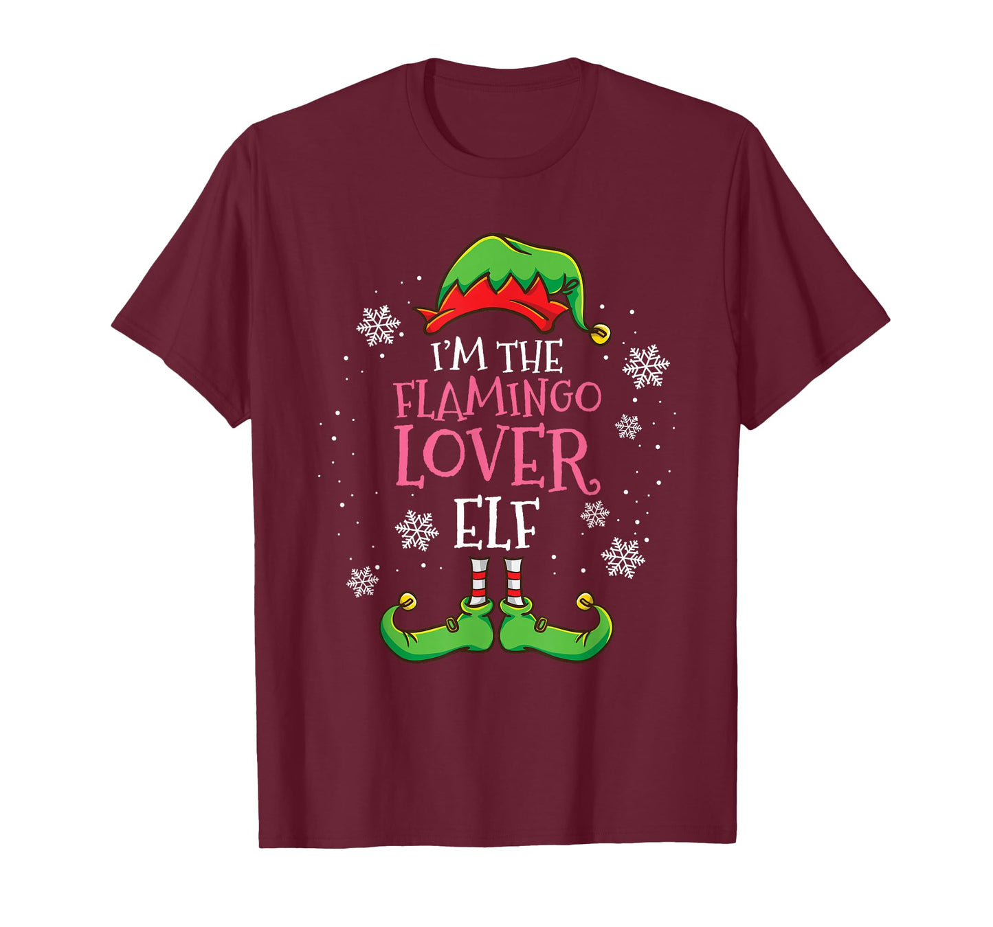 Im The Flamingo Lover Elf Christmas T-Shirt