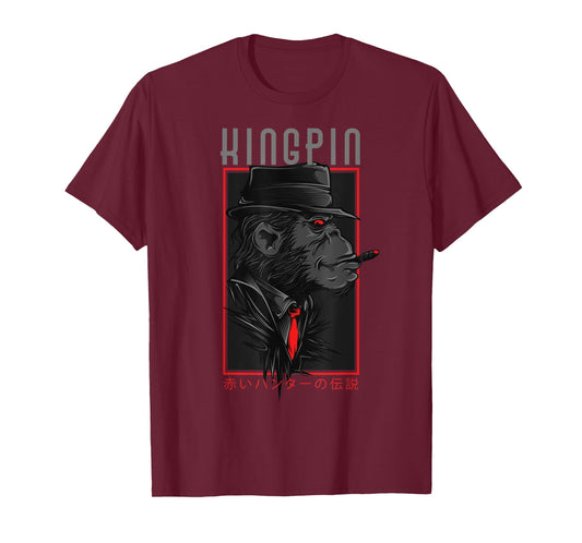 Japanese Gorilla Ape Monkey Gang Gangster Mafia Mobster West T-Shirt