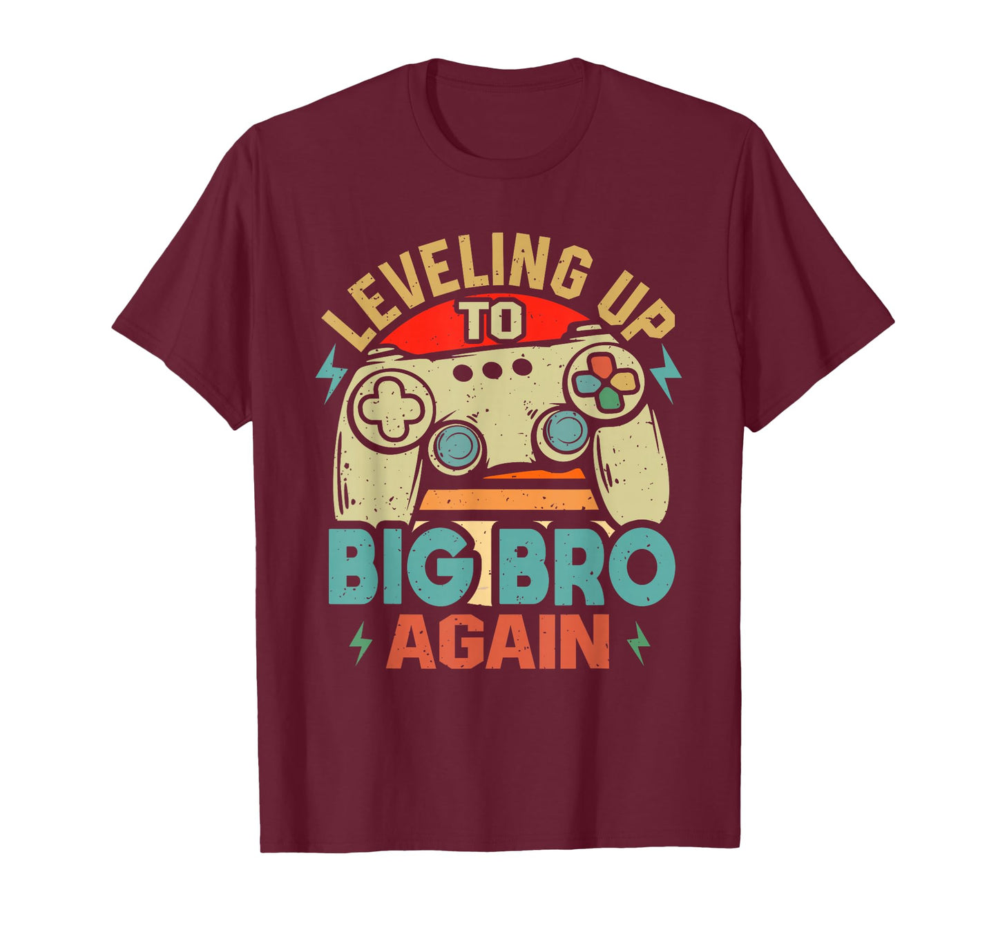 Leveling Up To Big Bro Again Vintage Gamer Brother Again T-Shirt