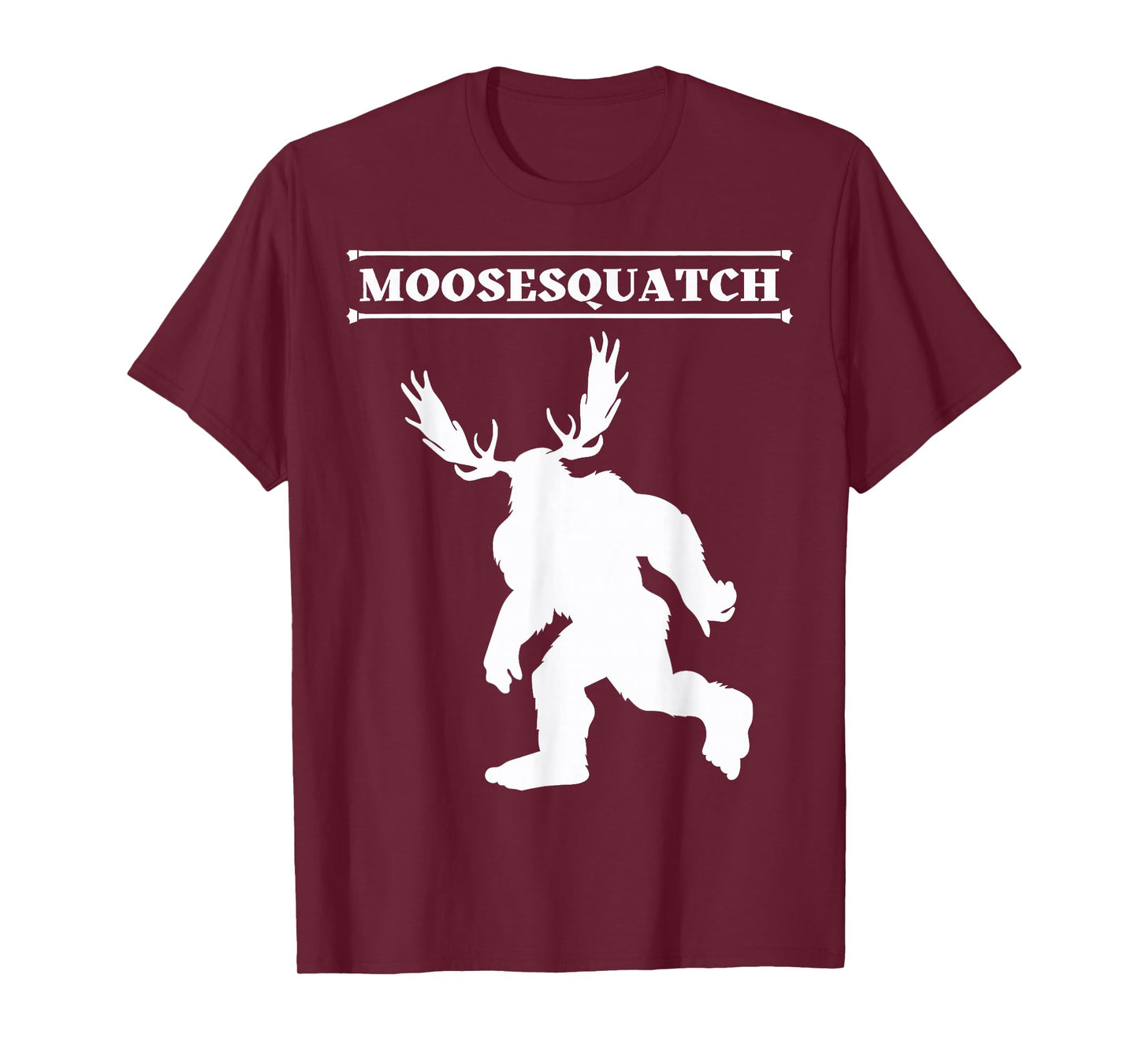 White Moosesquatch Funny Moose-Sassquatch Cryptid Creature T-Shirt