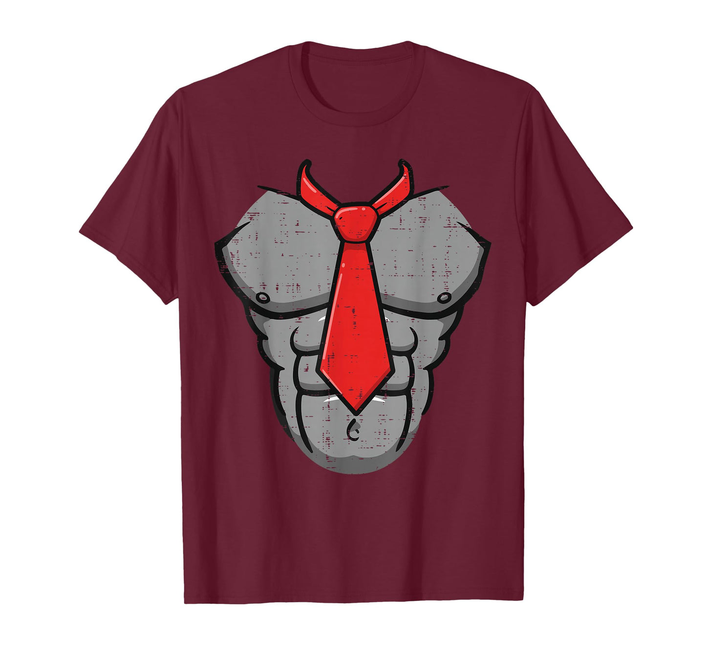 Halloween Gorilla Chest Necktie Funny Costume Men Boys Kids T-Shirt