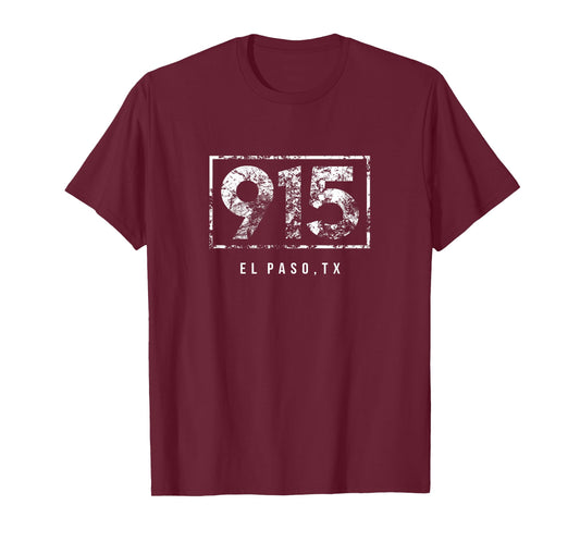 El Paso Texas TX 915 Area Code Distressed T-Shirt T-Shirt