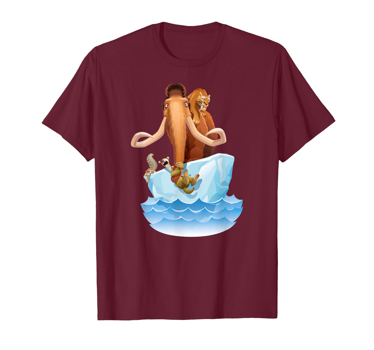 Ice Age Manfred Diego Sid and Scrat on Iceberg T-Shirt