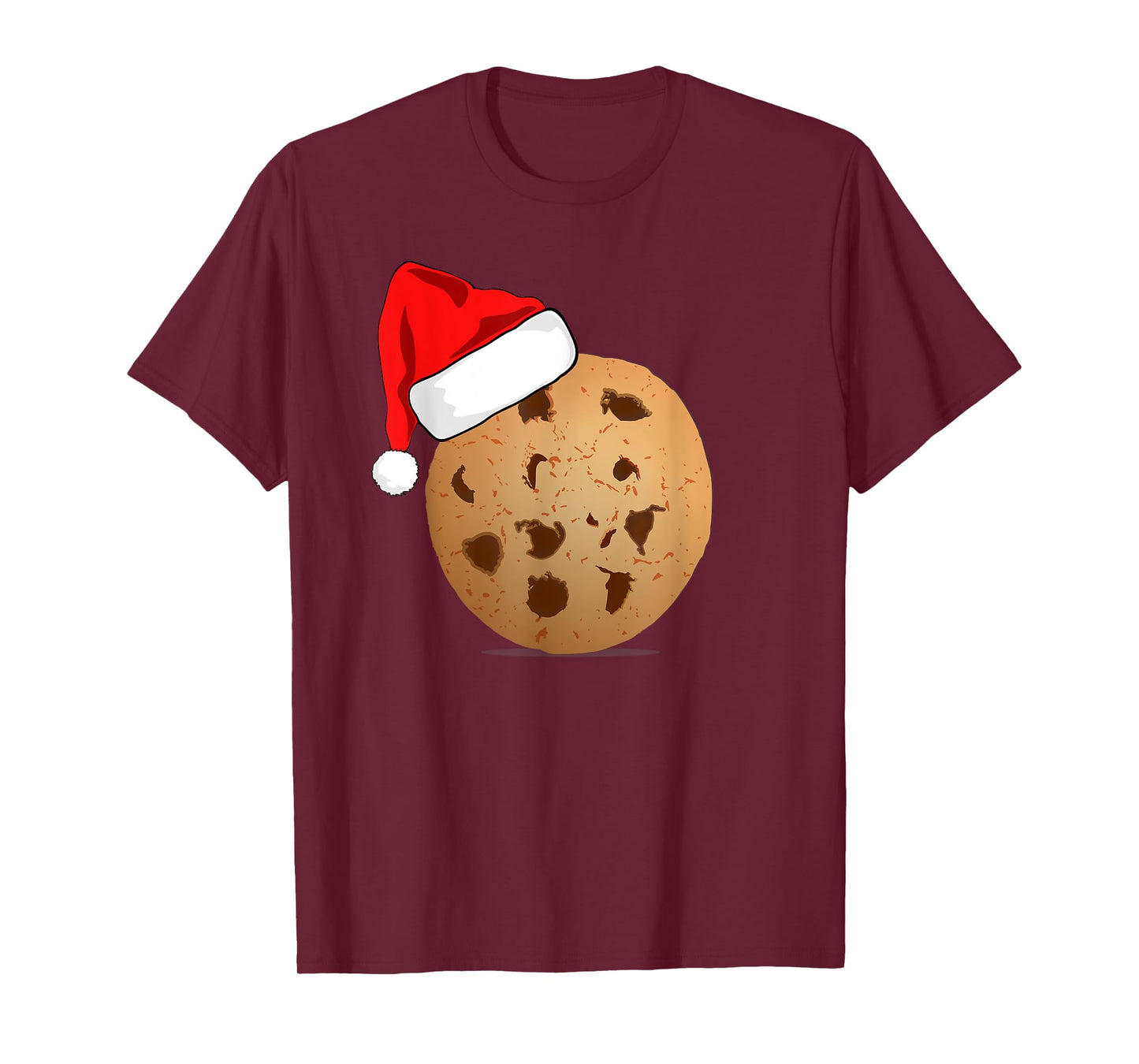 Funny Chocolate Chip Cookie Santa Hat Matching Christmas T-Shirt