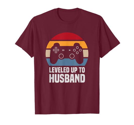 Leveled Up To Husband Gifts For Him Newly Married Couple T-Shirt