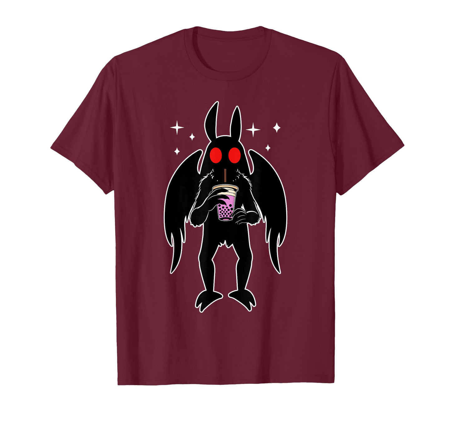 Funny Mothman Bubble Tea Kawaii Boba Tea T-Shirt