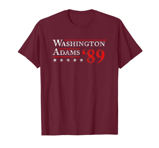 Washington Adams 1789 Vintage Election 4th July Vote Gift T-Shirt