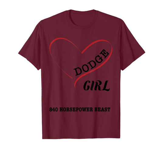 Heart Beast Dodge Girl T-Shirt T-Shirt