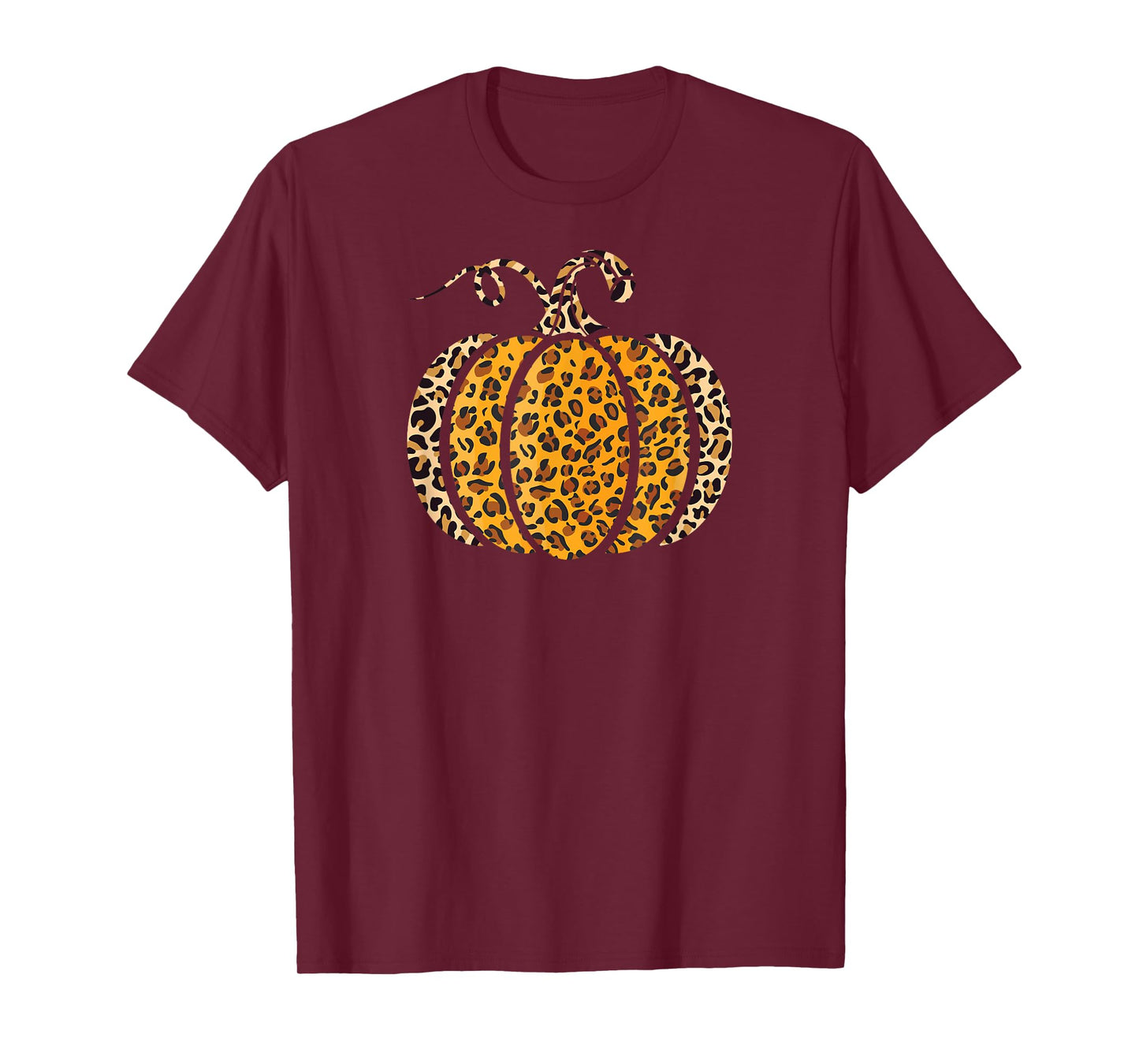 Pumpkin Leopard Print Funny Halloween Costume Autumn Pumpkin T-Shirt