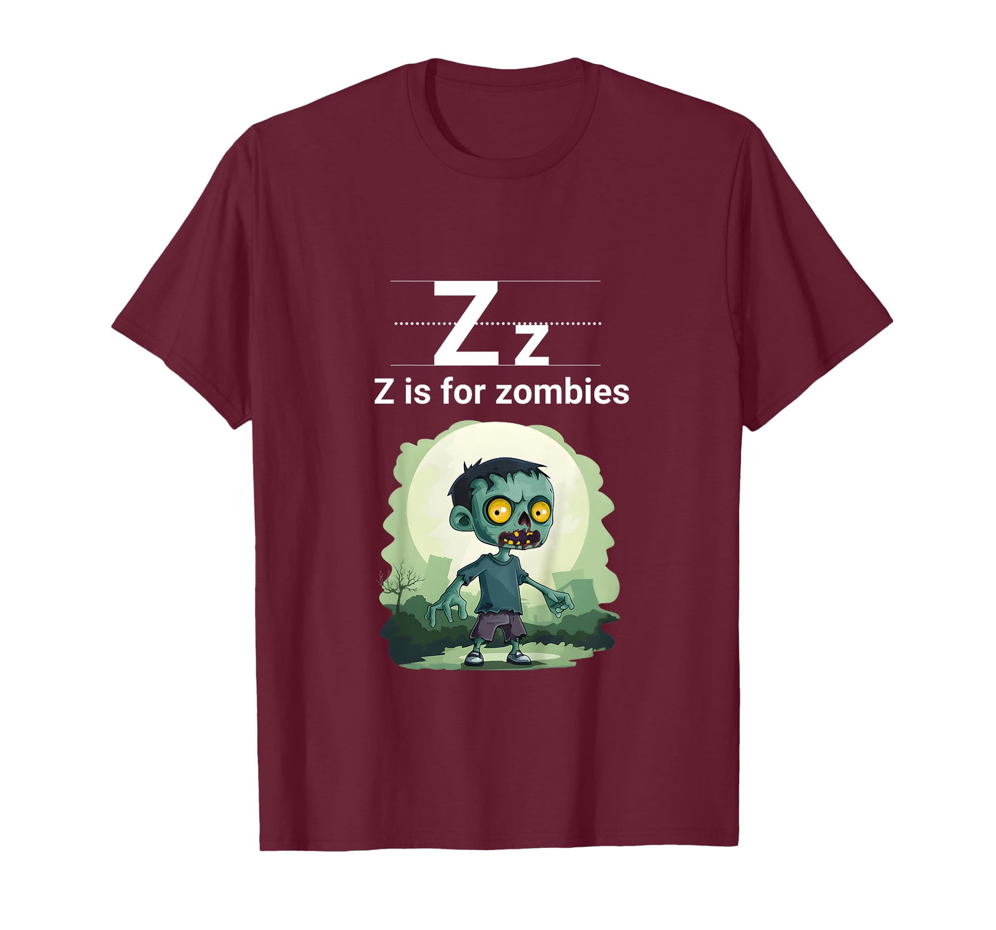 Kids Halloween Zombie Z is for Zombies Tshirt for Kids T-Shirt