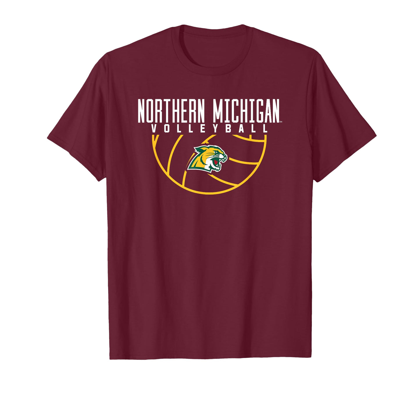 Northern Michigan University NMU Wildcats Volleyball Arch T-Shirt