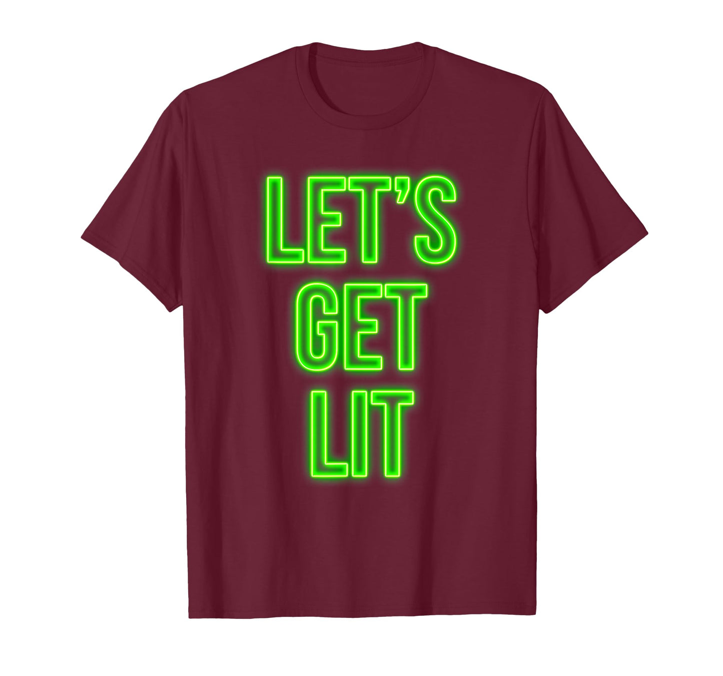 Get Lit Christmas T-Shirt Neon Vintage Retro Outfit T-Shirt
