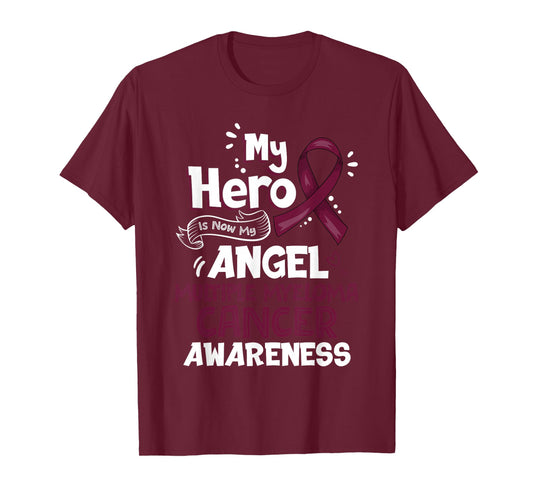 My Hero Is Now My Angel Multiple Myeloma Cancer Awareness T-Shirt