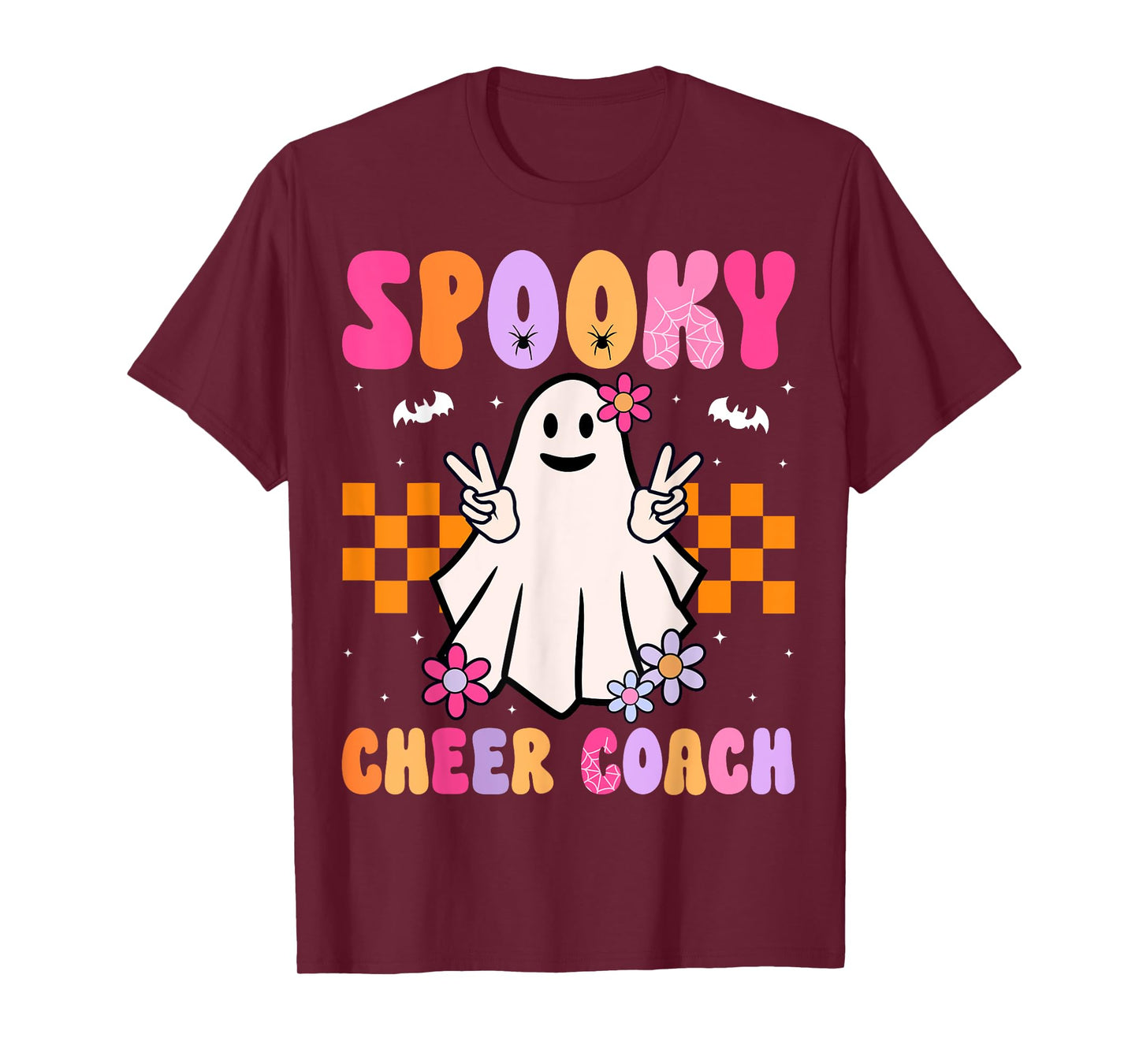 Spooky Cheer Coach - Cheerleader Coach Halloween Ghost T-Shirt