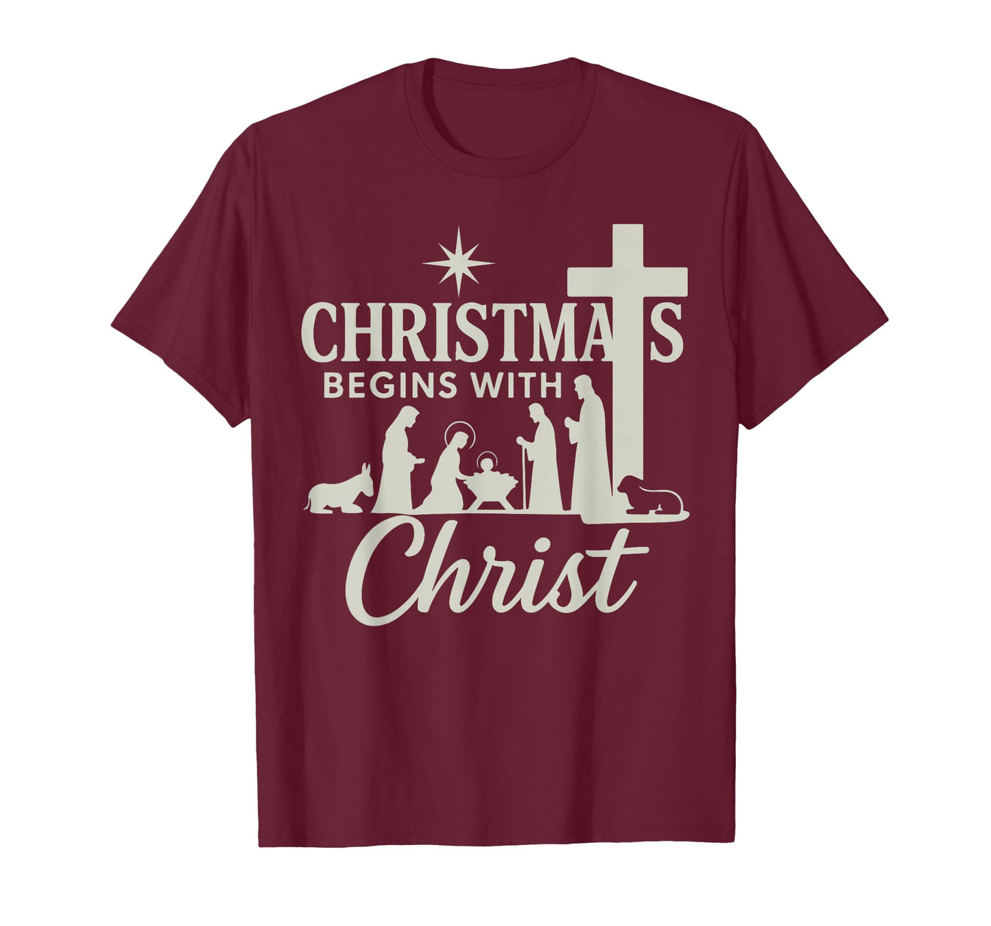 Jesus Christmas Begins with Christ Pjs Pajamas Toddler Boy T-Shirt