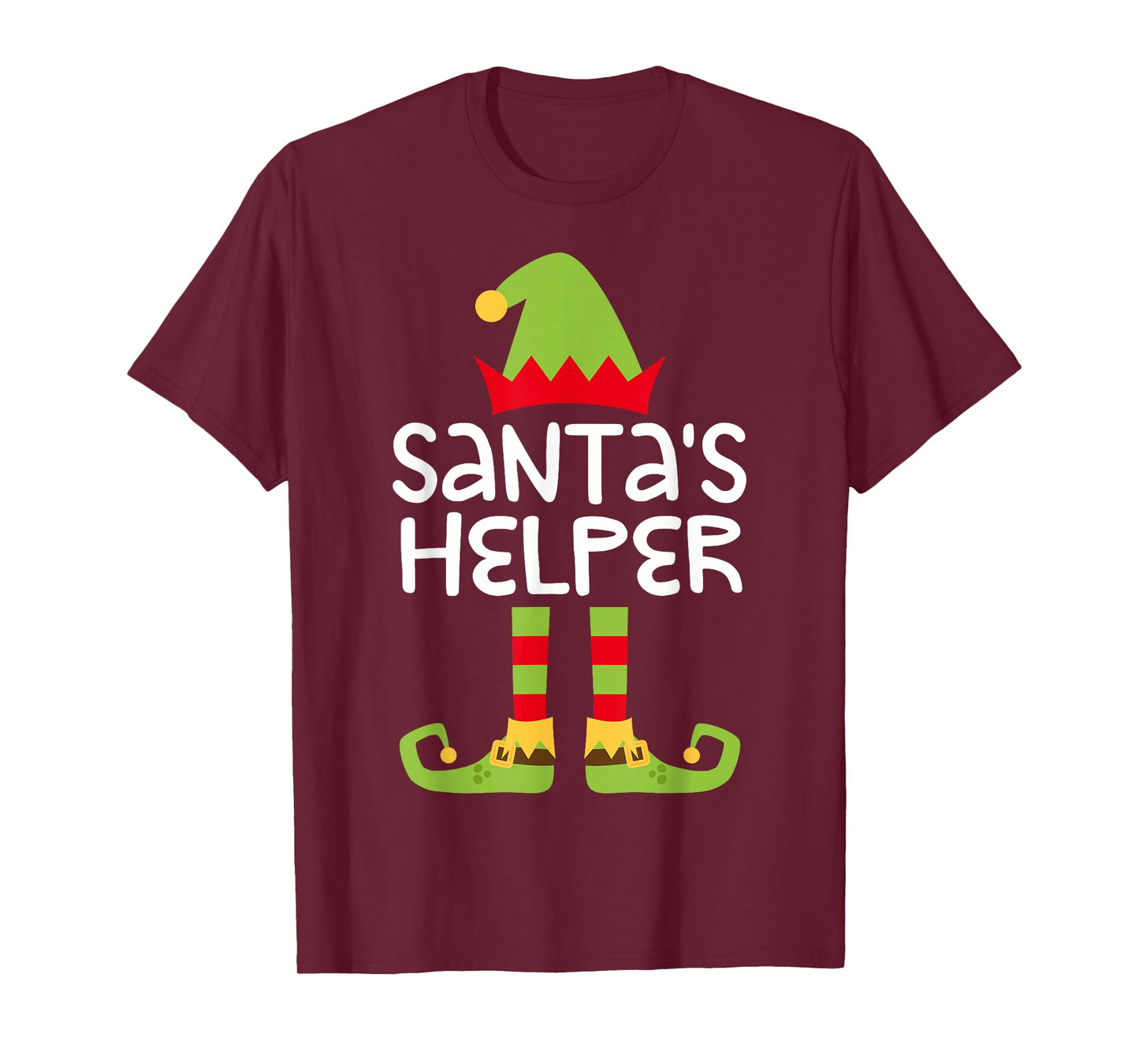 Santa's Helper Shirt Men Women Kids Matching Christmas Elf T-Shirt