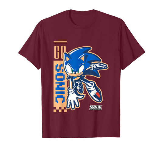 Sonic The Hedgehog Go Sonic Epic Pose Vintage Shot T-Shirt