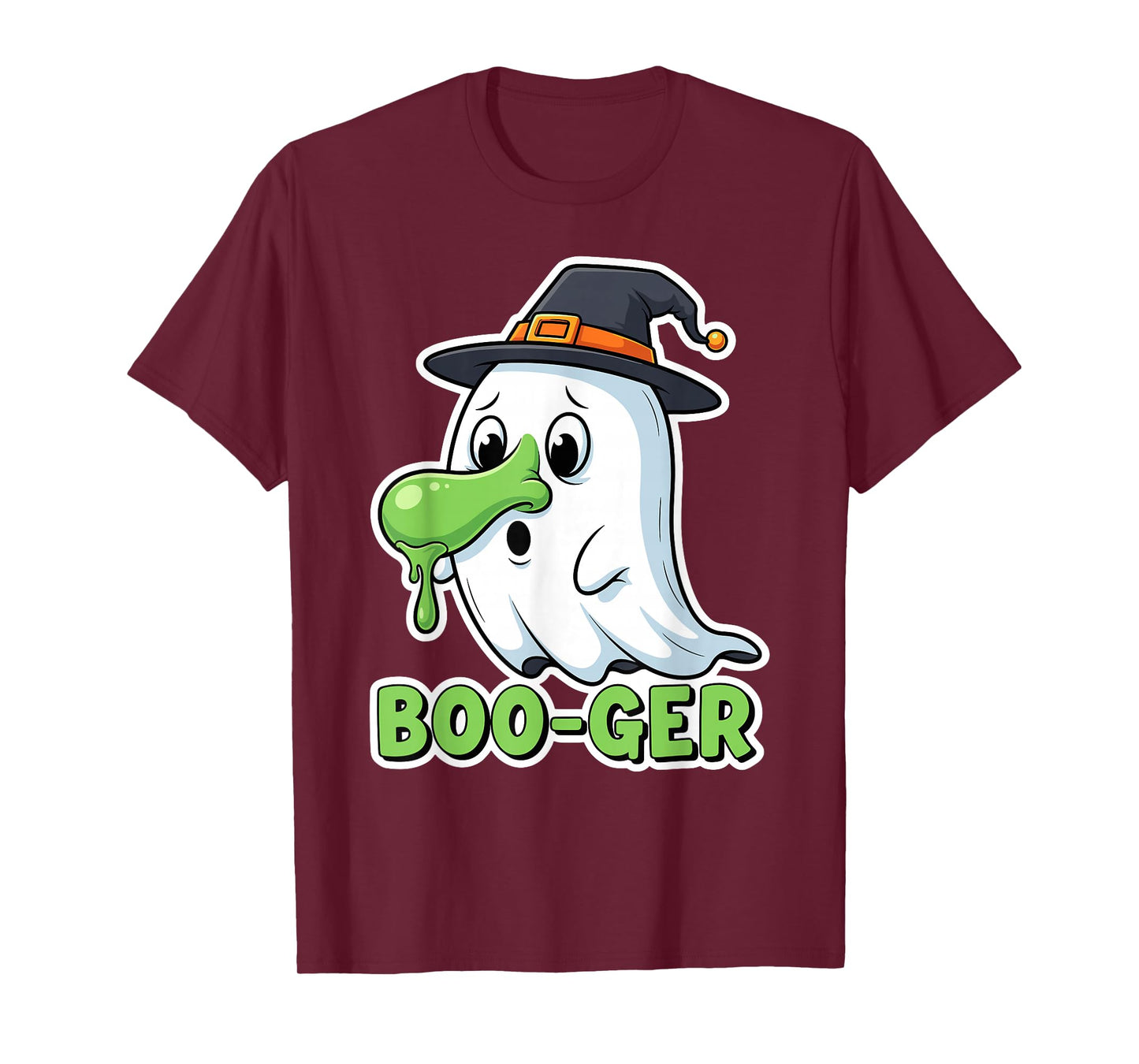Funny Halloween Ghost Costume – Boo-ger Ghost Booger Pun T-Shirt
