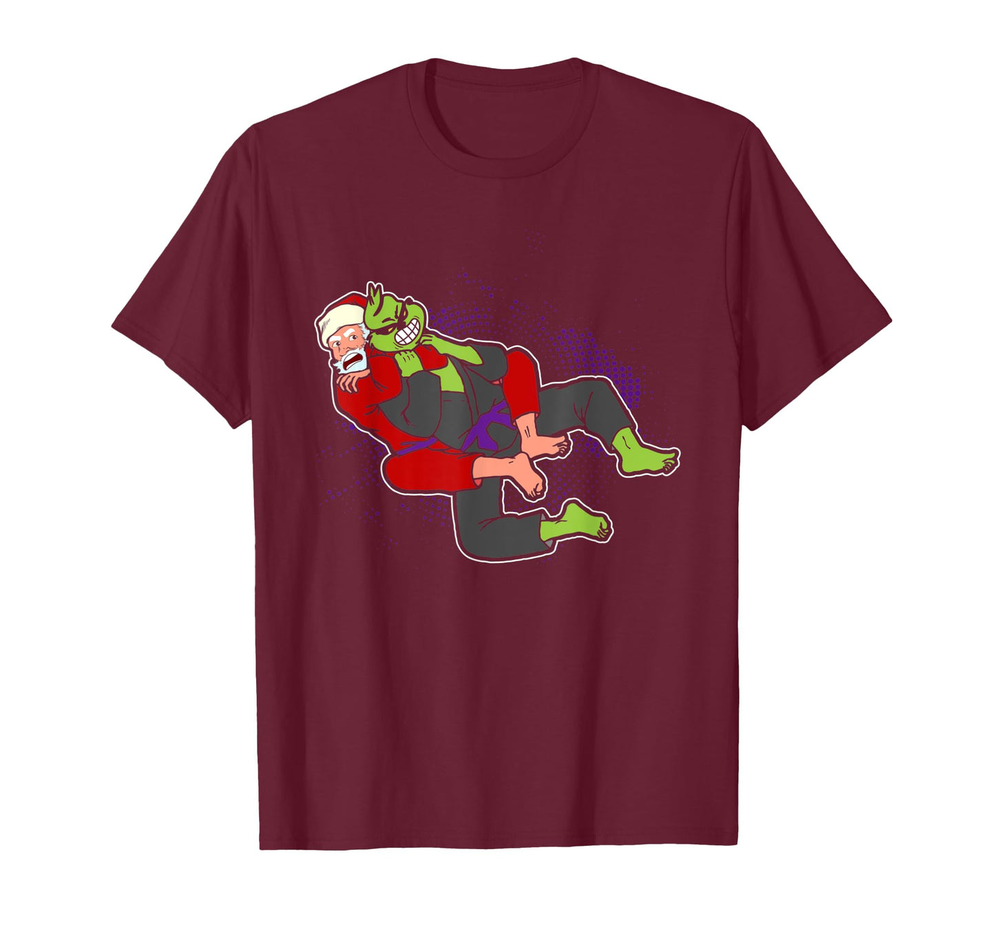 Santa strangles monster holiday Jiu jitsu martial arts mma T-Shirt