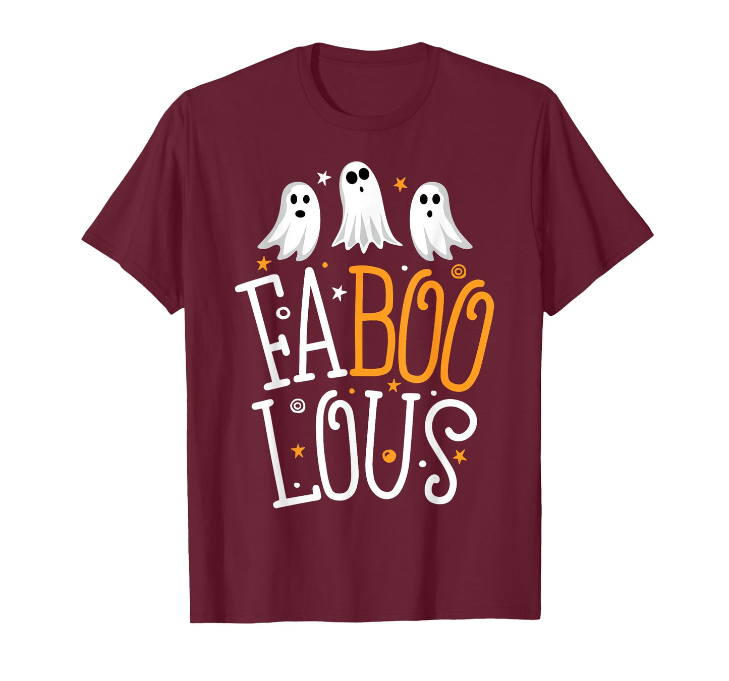 Faboolous Ghost Halloween Funny Men Women Boo Crew Pun T-Shirt