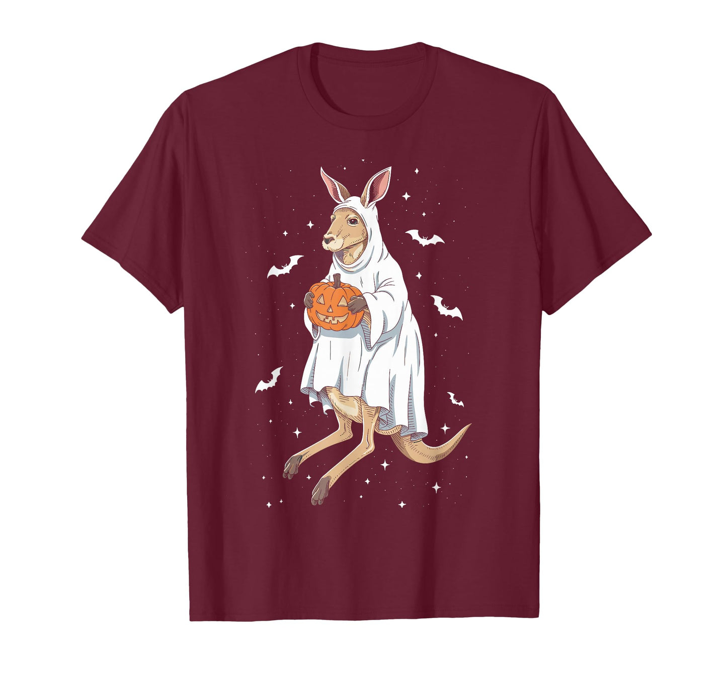 Funny Ghost Kangaroo Lovers Spooky Halloween Costume T-Shirt