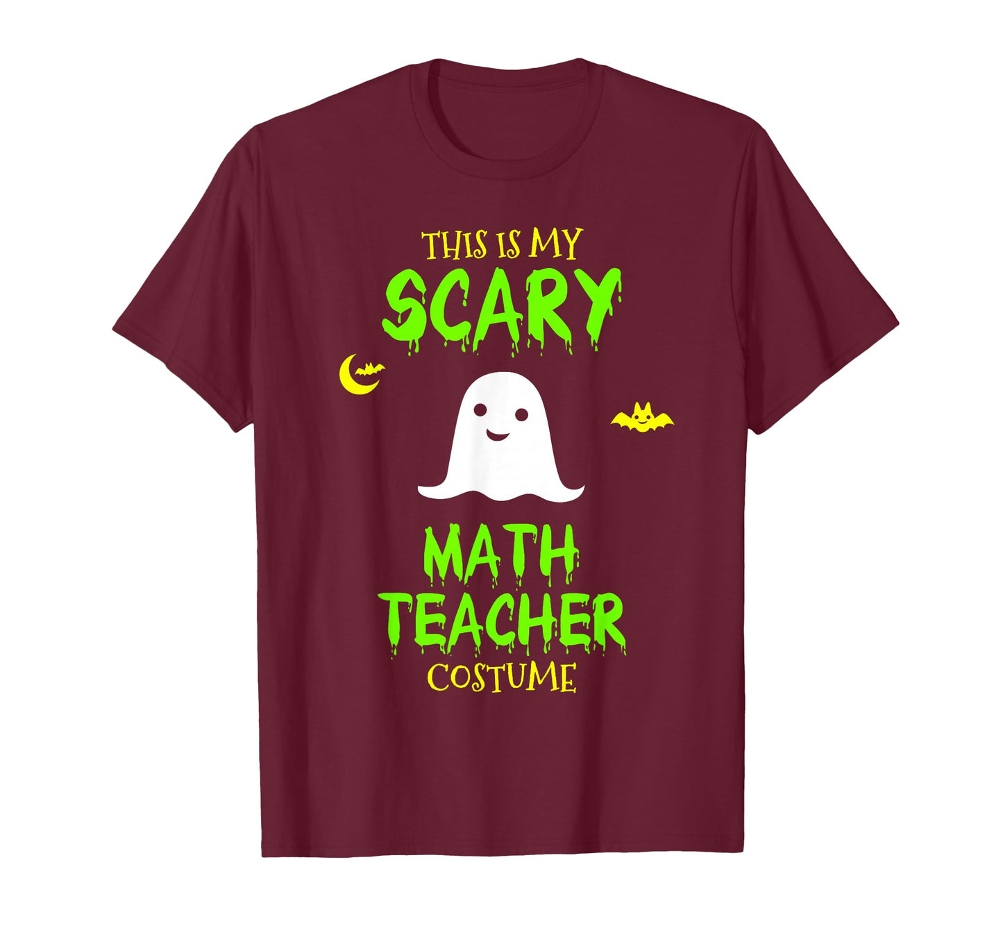 Scary Math Teacher Costume Halloween Lazy Easy Christmas T-Shirt