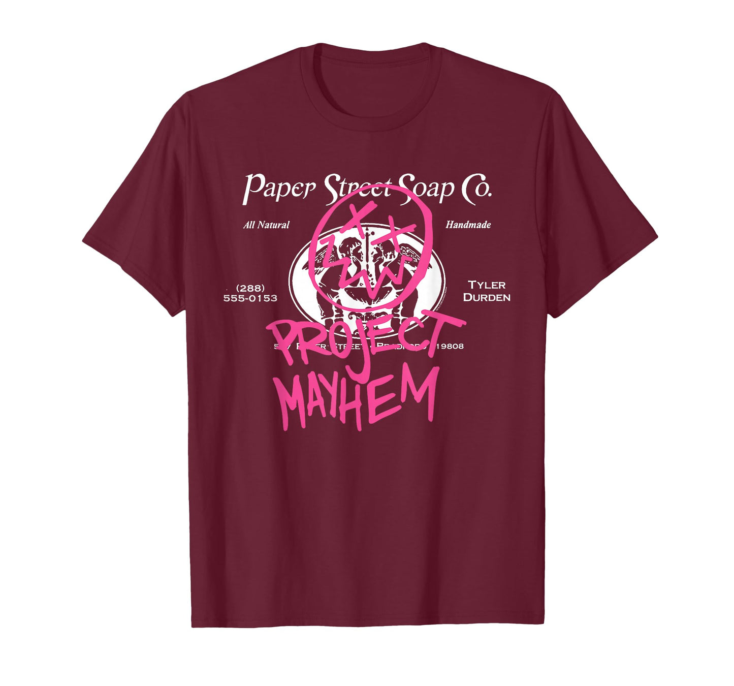 Fight Club 1999 Movie Official Tyler Durden Project Mayhem T-Shirt