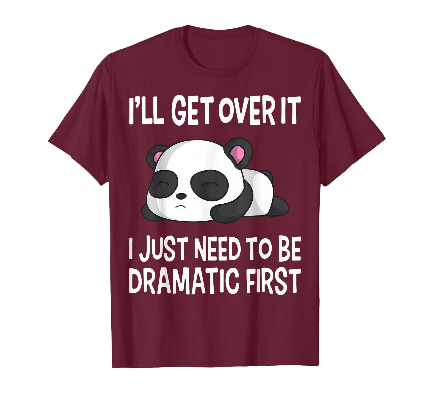 Funny Dramatic Panda Kawaii Bear Face Anime Lovers T-Shirt