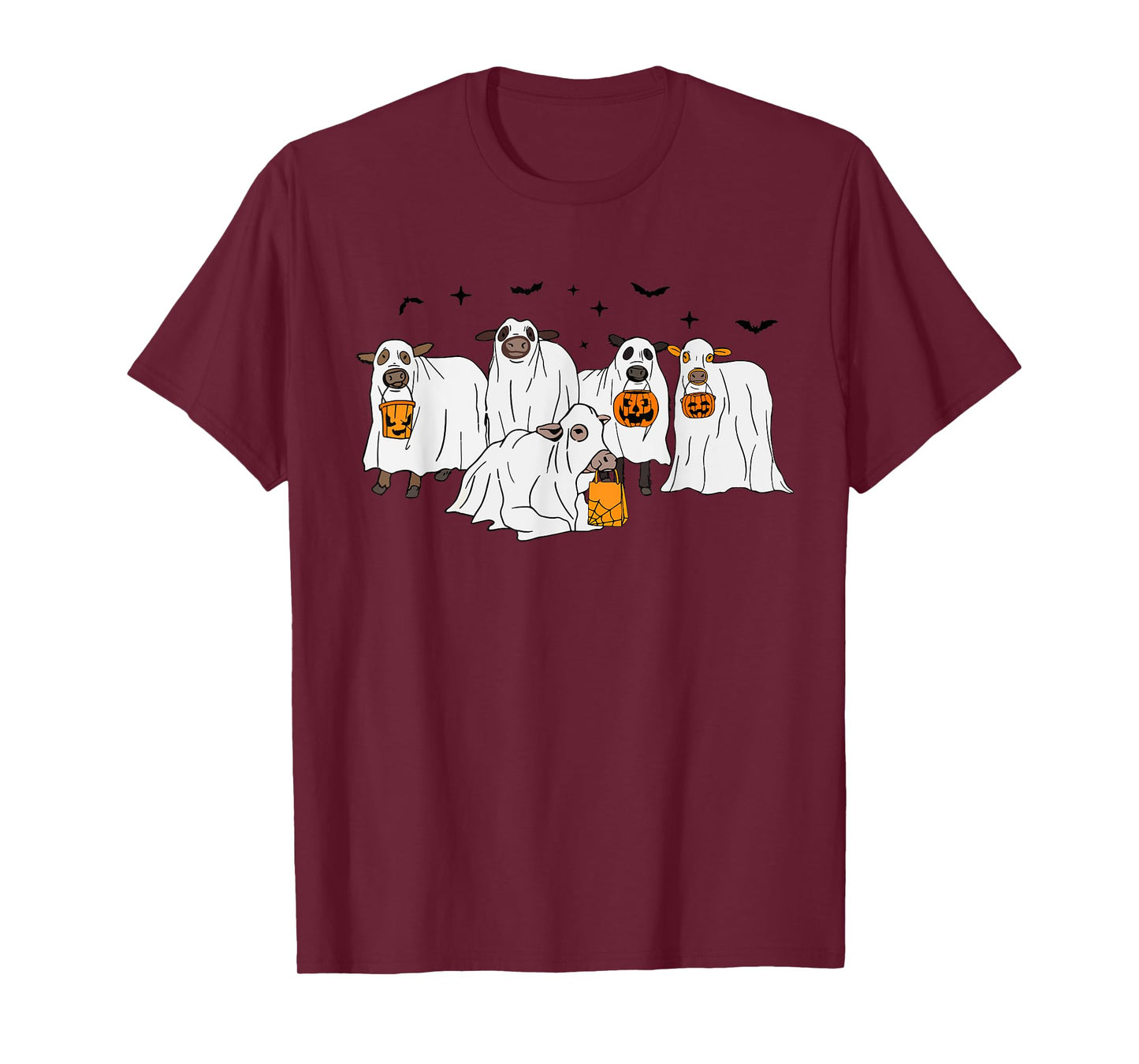 Funny Cow Ghost Halloween Farmer Trick Or Treat Cow Lover T-Shirt