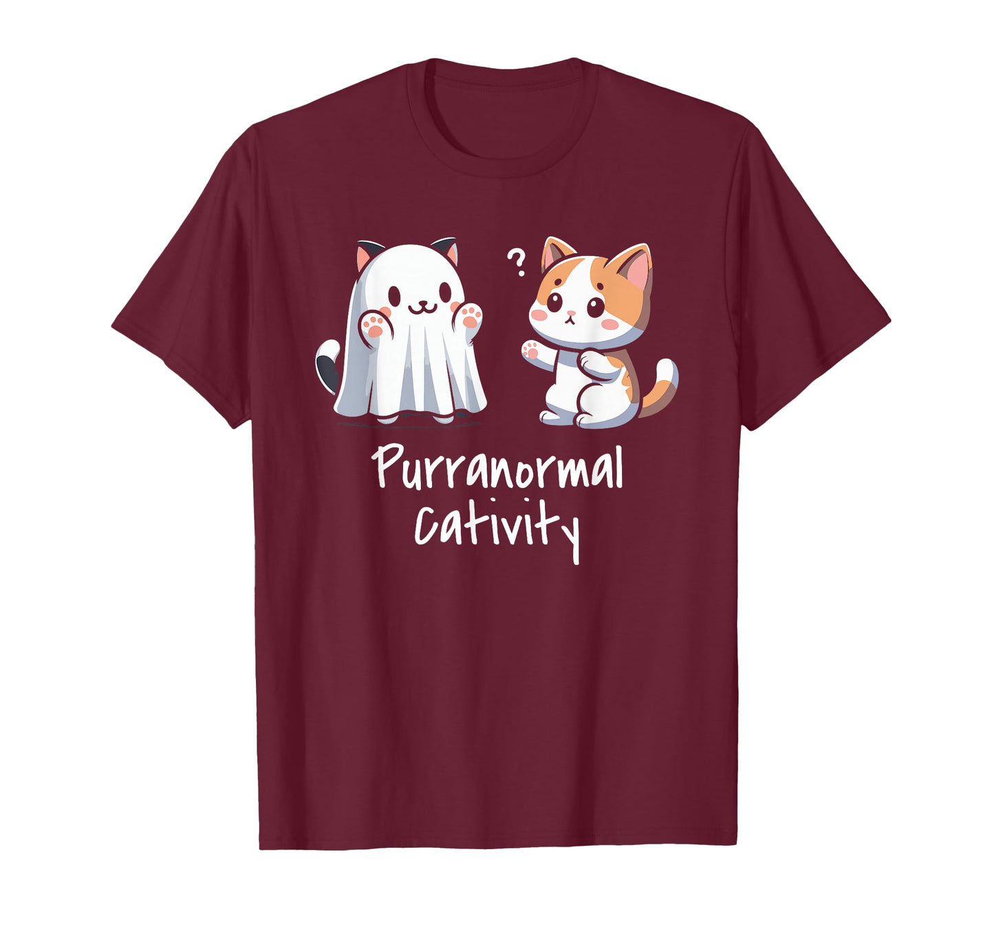 Purranormal Cativity Cat Paranormal Ghost Halloween T-Shirt