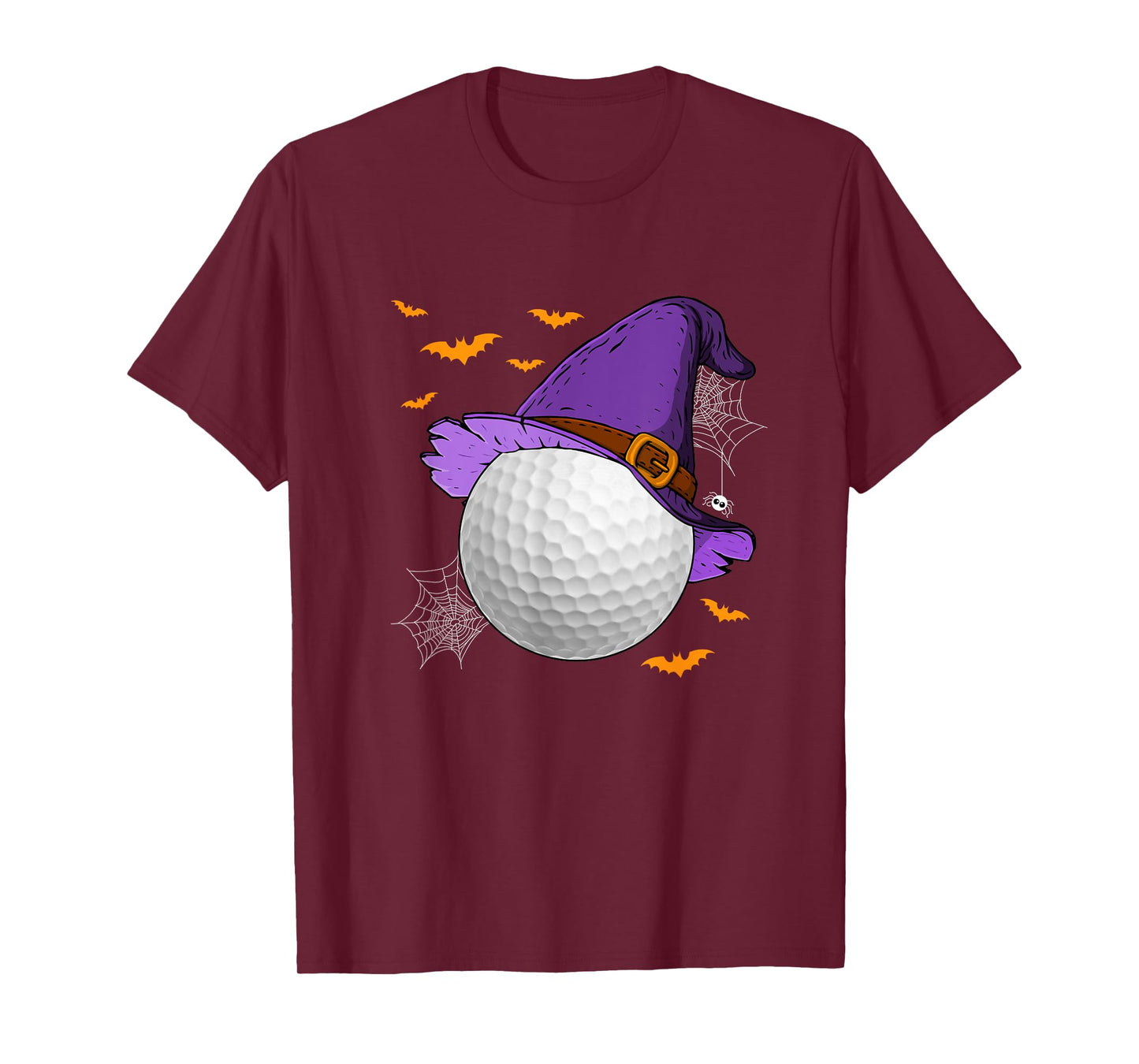 Golf Ball Witch Hat Pumpkin Spooky Halloween Costume T-Shirt