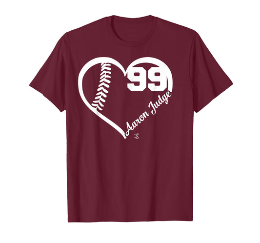 Aaron Judge Heart Number T-Shirt - Apparel T-Shirt