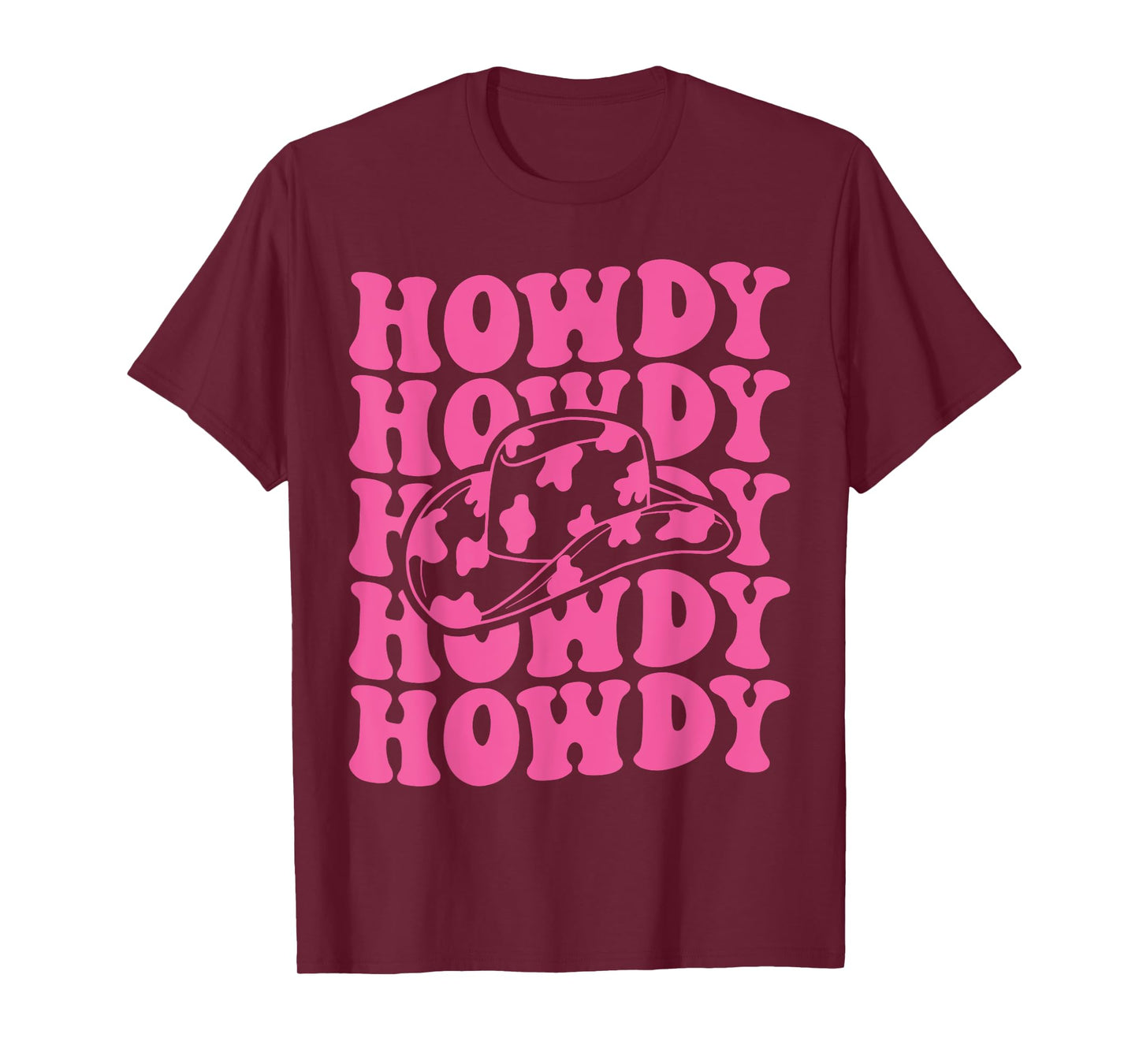 Rodeo White Howdy Western Retro Cowboy Hat Southern Cowgirl T-Shirt