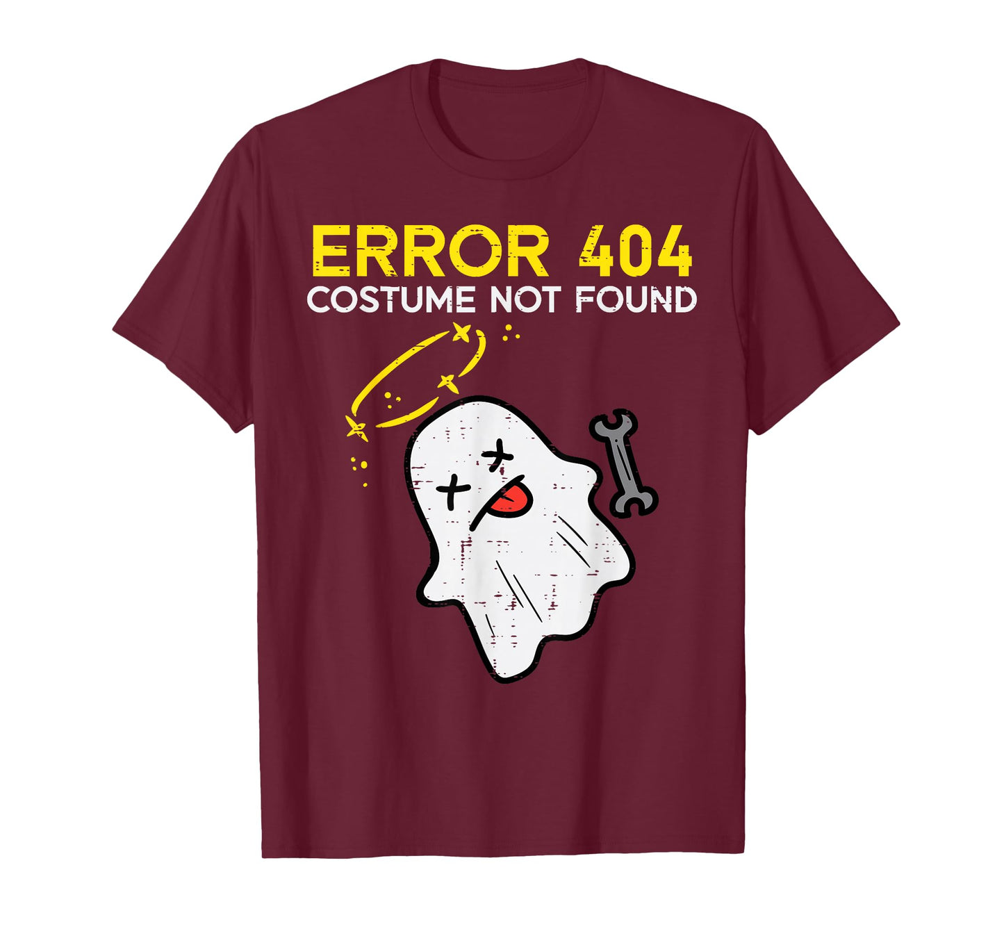 Error 404 Costume Not Found Ghost Funny Halloween Costume T-Shirt