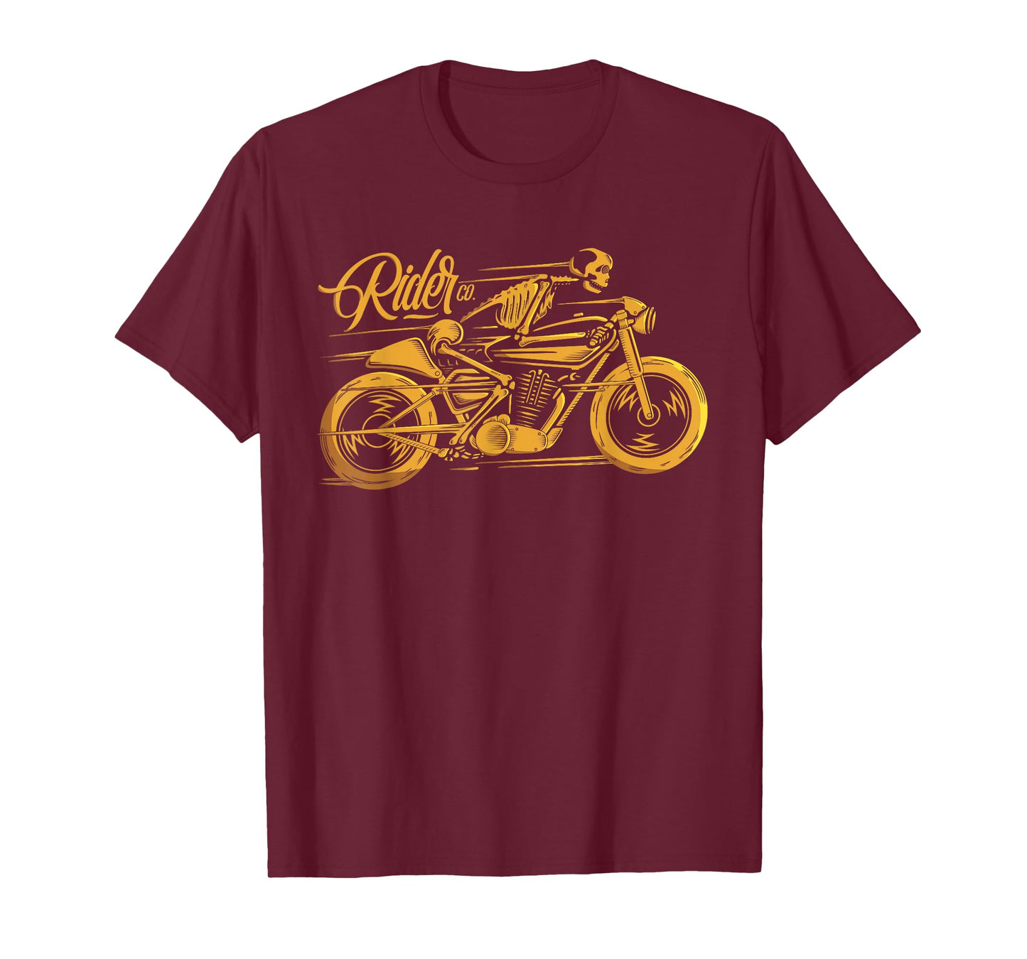 Cafe Racer Tshirt - Ghost Classic Rider - Vintage Motorcycle T-Shirt