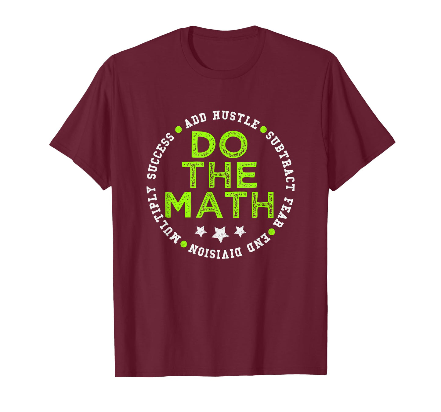 Green Do The Math Green Color Graphic T-Shirt