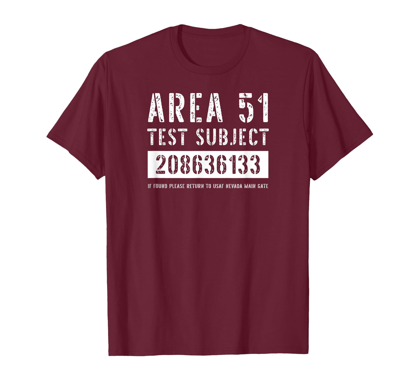 Area 51 Test Subject 6133 Alien Abduction Halloween Costume T-Shirt