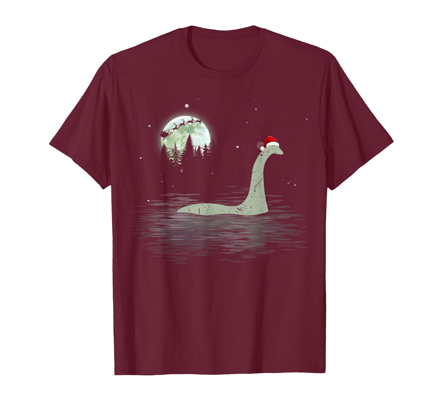 Loch Ness Monster Christmas Santa Nessie Xmas Pajamas T-Shirt
