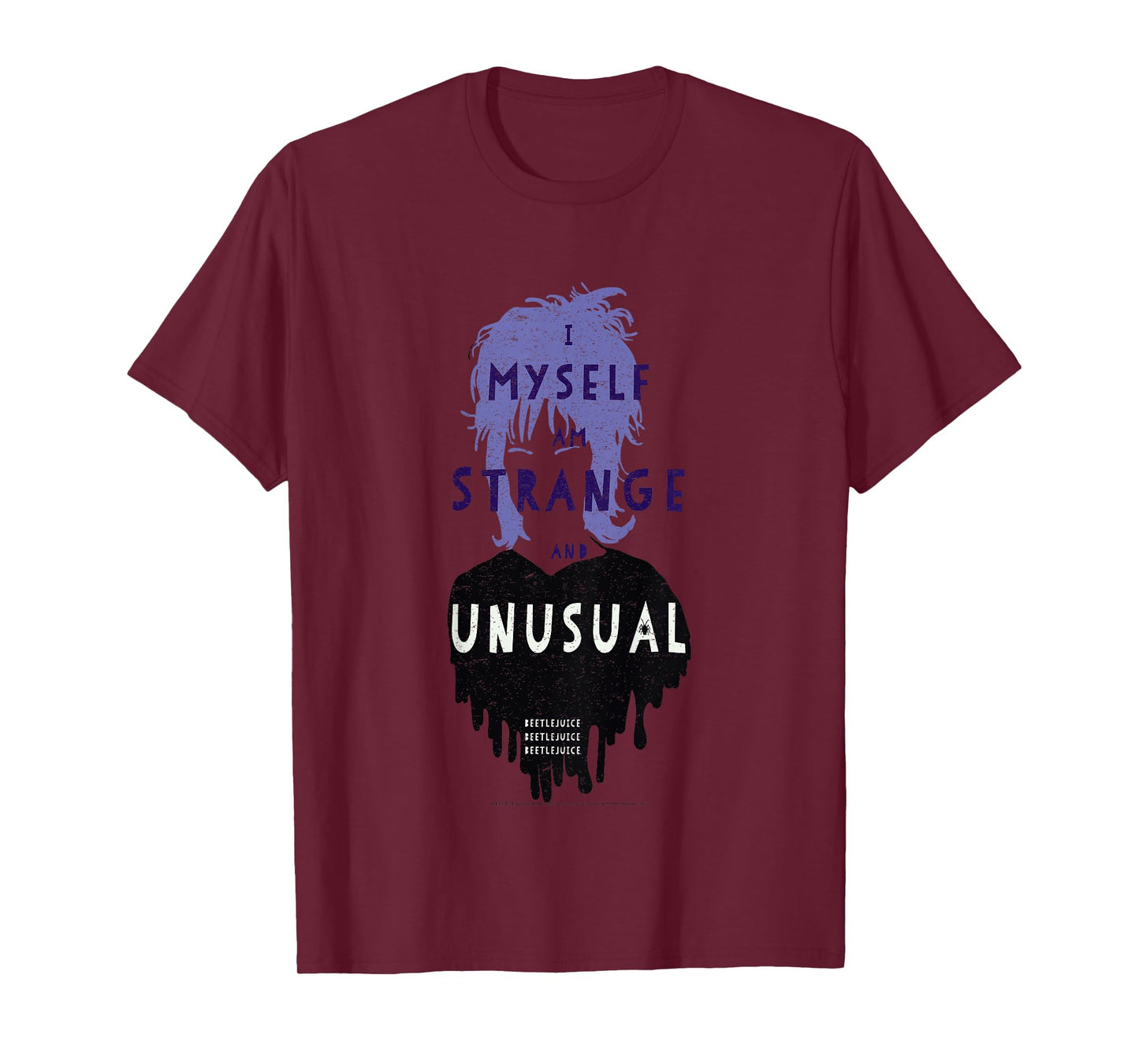 Kids Beetlejuice Lydia Strange And Unusual Text Poster T-Shirt