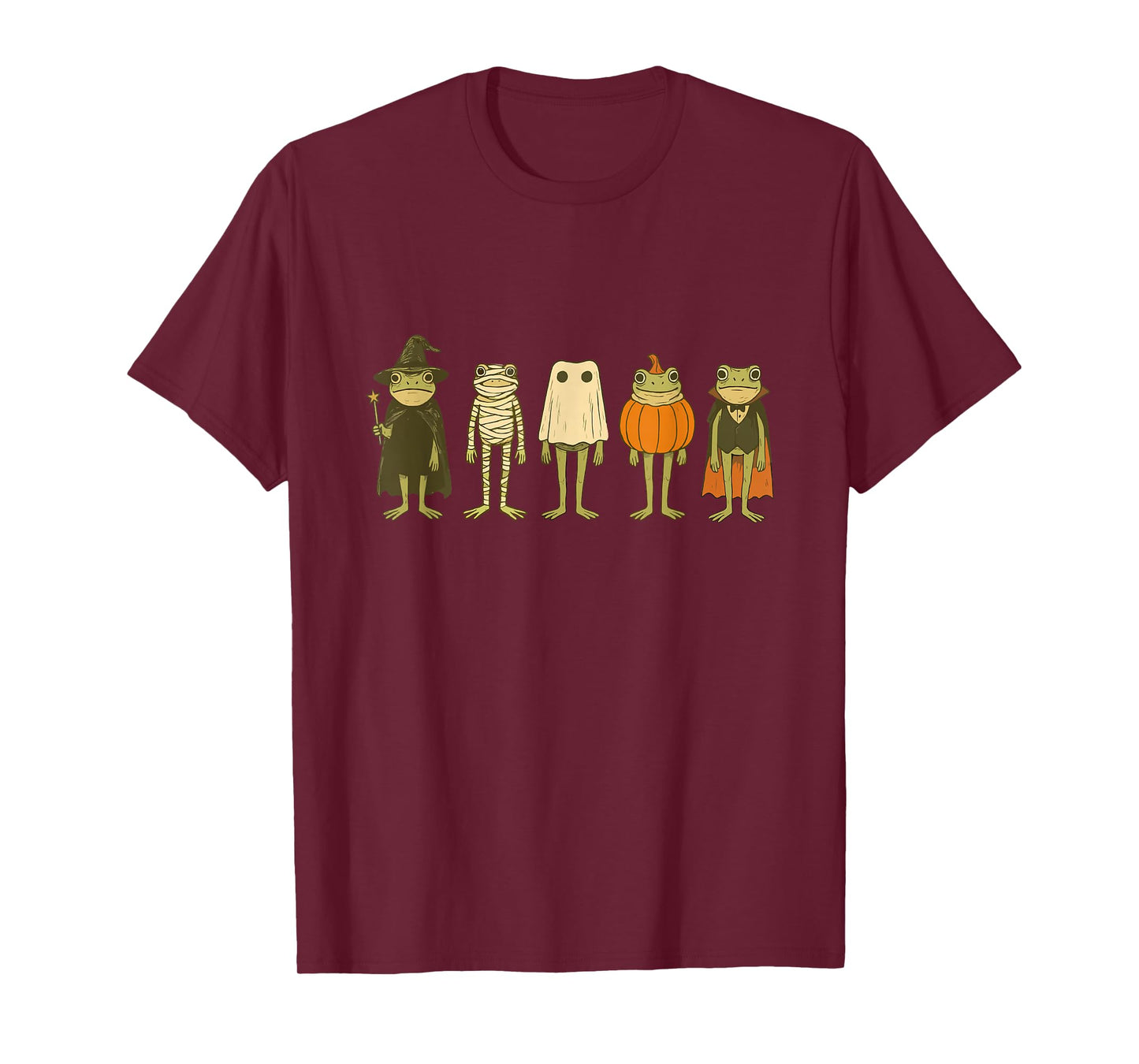 Cute Spooky Frog Halloween Frog Wizard Frog Witch Frog Meme T-Shirt