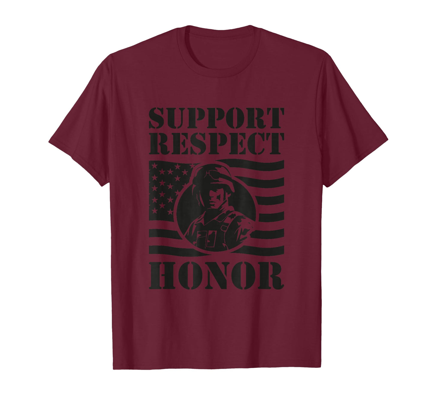 Support Respect Honor Army Memorial Day Veteran Soldier T-Shirt