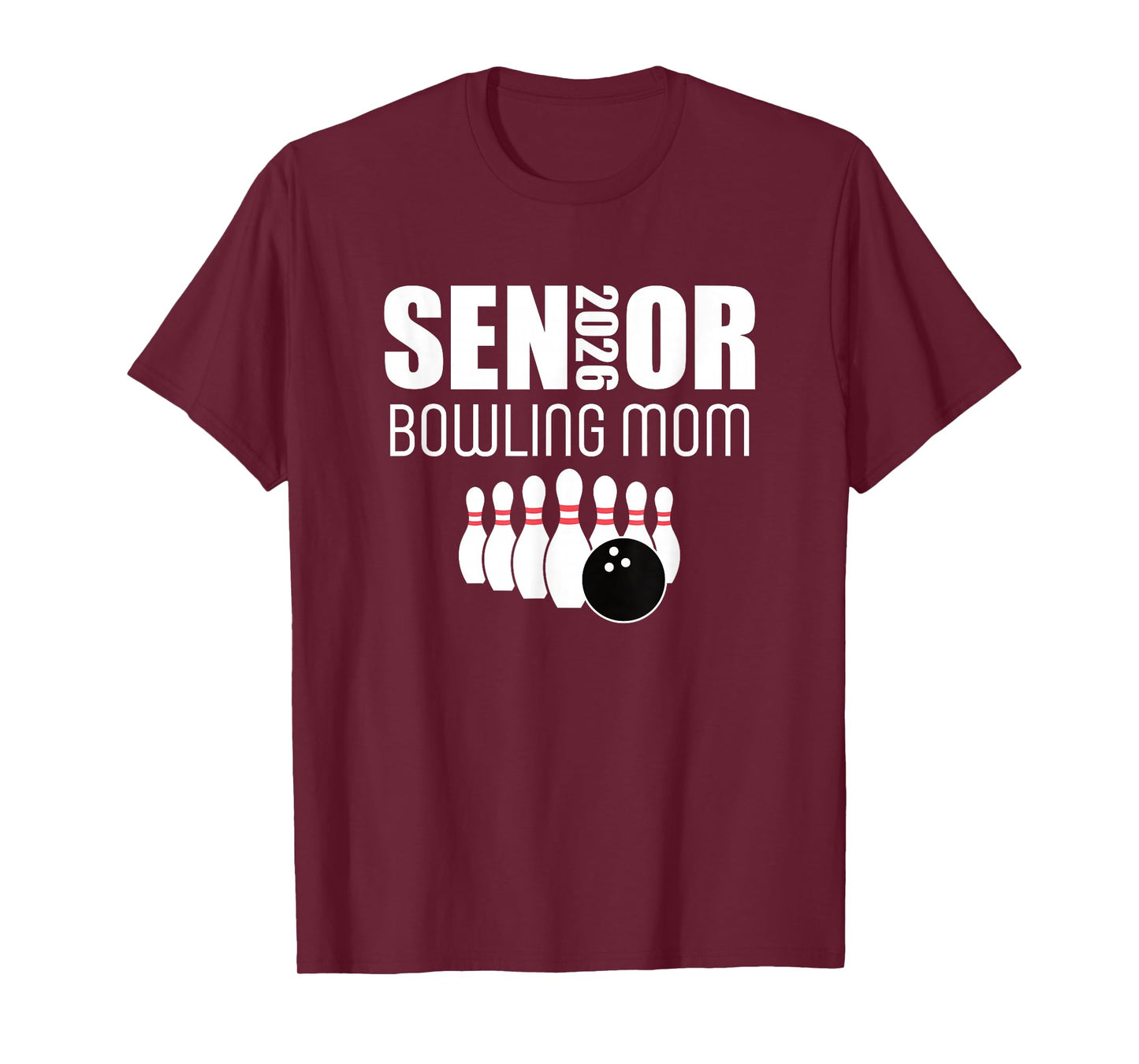 2026 Senior Bowling Mom Bowling Team Parent Helper T-Shirt