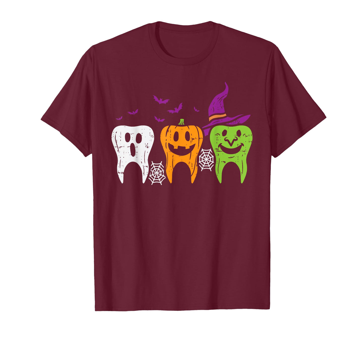 Teeth Ghost Pumpkin Witch Cute Dental Halloween Dentist Gift T-Shirt